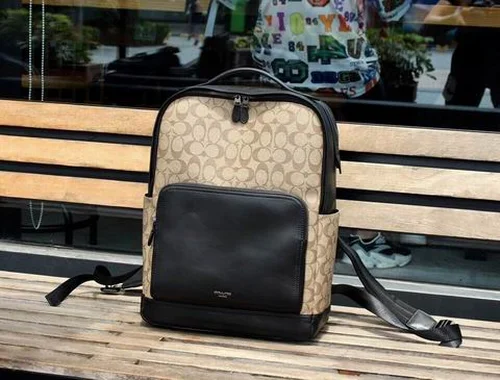 11 Coach Men's Backpack Large Nylon Leather Luxury Designer