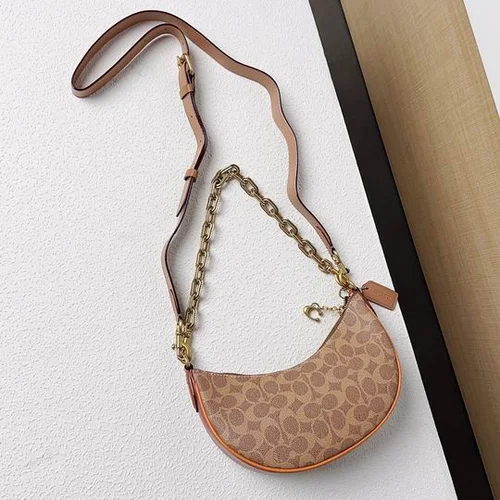Coach Half Moon Small Shoulder Bag Women Luxury Designer