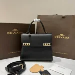 Delvaux TP Small Tote Bag Original Authentic Luxury Leather