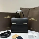 Delvaux TP Small Tote Bag Original Authentic Luxury Leather