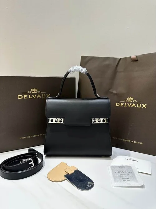 Delvaux TP Small Tote Bag Original Authentic Luxury Leather