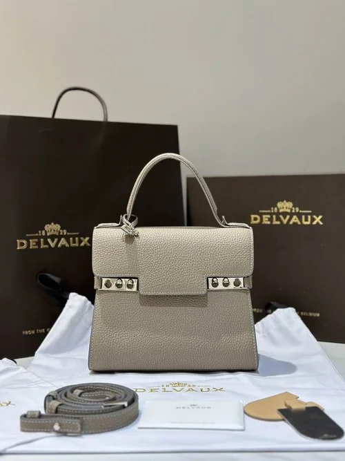 Delvaux TP Small Tote Bag Original Authentic Luxury Leather