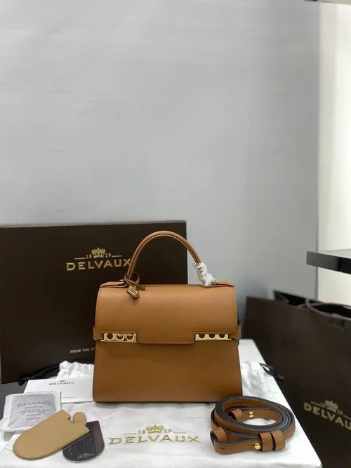 Delvaux TP Small Tote Bag Original Authentic Luxury Leather