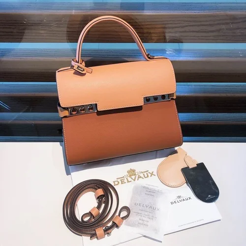 Delvaux TP Small Tote Bag Original Authentic Luxury Leather