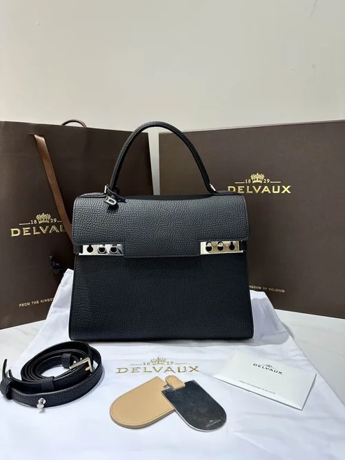 Delvaux TP Small Tote Bag Original Authentic Luxury Leather