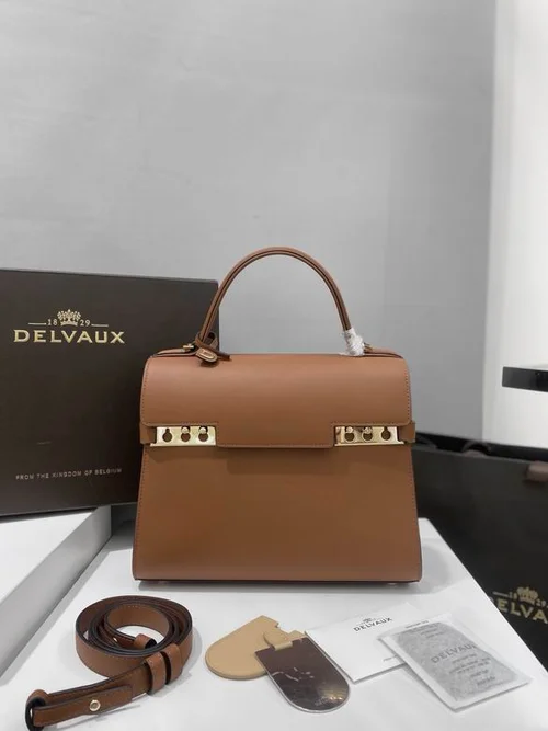 Delvaux TP Small Tote Bag Original Authentic Luxury Leather