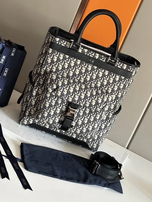 11 Dior Men's Designer Bag Luxury Oblique Canvas Briefcase