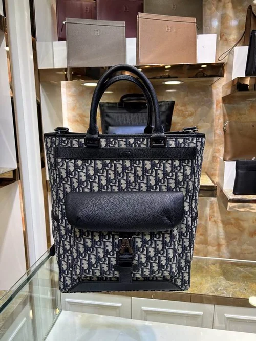 11 Dior Men's Designer Bag Luxury Oblique Canvas Briefcase