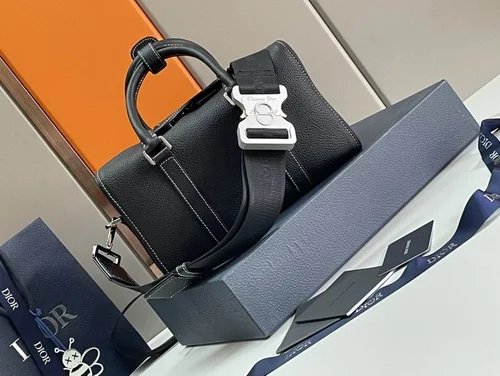 11 Dior Men's Designer Bag Luxury Oblique Canvas Briefcase