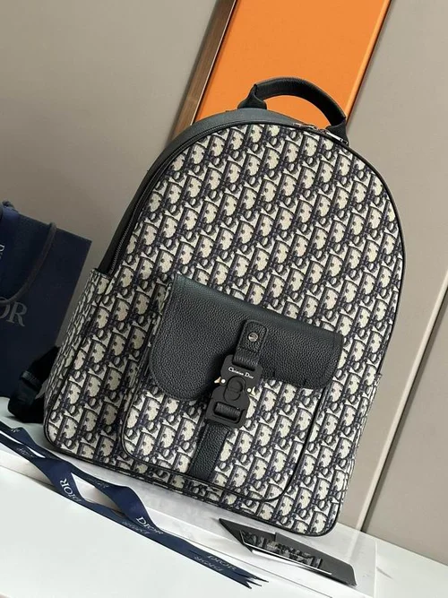 11 Dior Backpack Large Women Men Luxury Oblique Canvas
