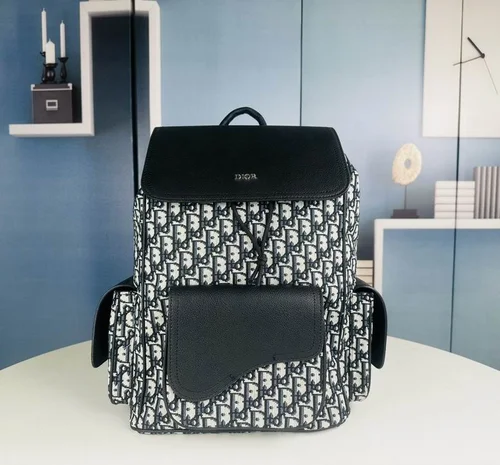 11 Dior Backpack Large Women Men Luxury Oblique Canvas