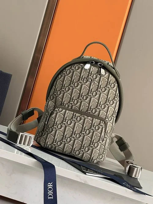 11 Dior Backpack Large Women Men Luxury Oblique Canvas