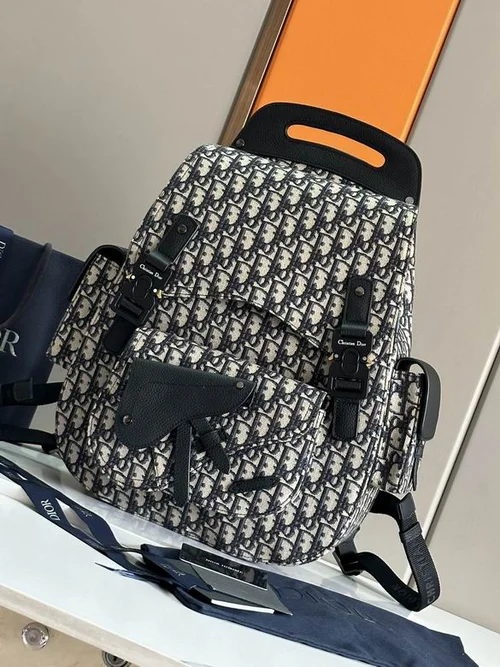 11 Dior Backpack Large Women Men Luxury Oblique Canvas