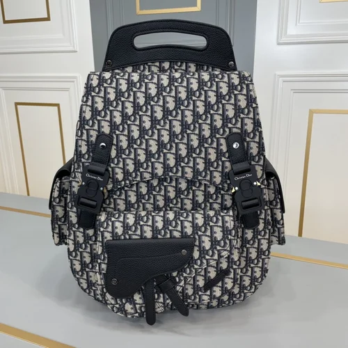 11 Dior Backpack Large Women Men Luxury Oblique Canvas