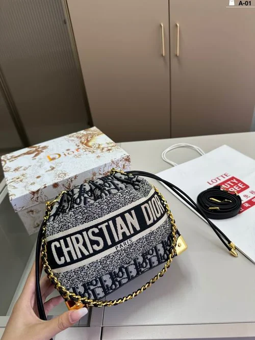 11 Dior Bucket Bag Small Drawstring Women Luxury Leather