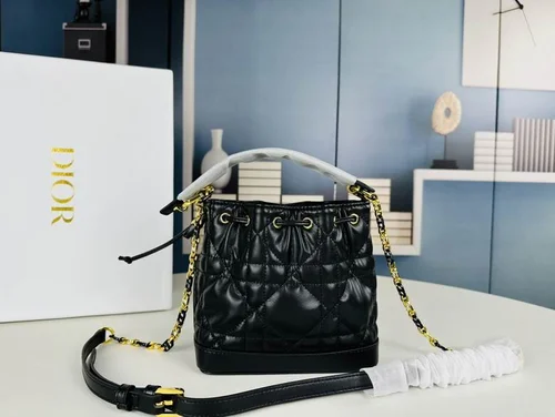 11 Dior Bucket Bag Small Drawstring Women Luxury Leather