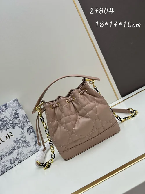 11 Dior Bucket Bag Small Drawstring Women Luxury Leather