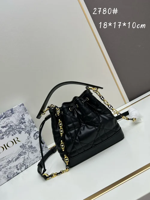 11 Dior Bucket Bag Small Drawstring Women Luxury Leather