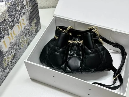 11 Dior Bucket Bag Small Drawstring Women Luxury Leather