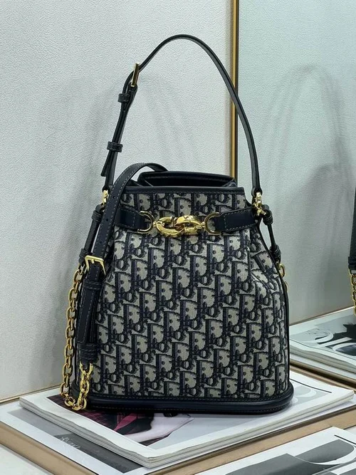 11 Dior Bucket Bag Small Drawstring Women Luxury Leather