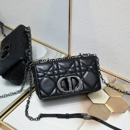 11 Dior Caro Small Chain Bag Women Luxury Quilted Cannage