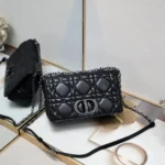 11 Dior Caro Small Chain Bag Women Luxury Quilted Cannage
