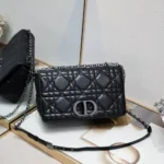 11 Dior Caro Small Chain Bag Women Luxury Quilted Cannage