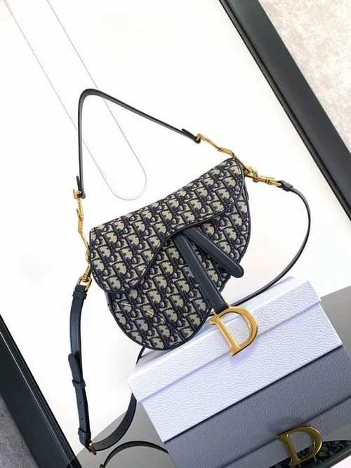 11 Dior Saddle Women Bag Medium Luxury Oblique Canvas