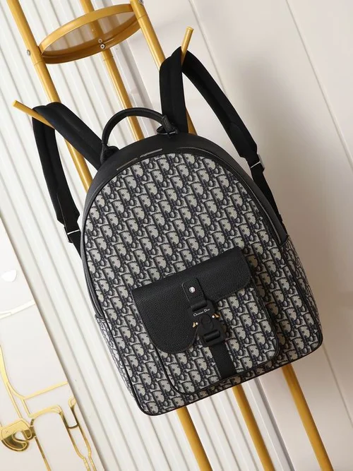11 Dior Backpack Large Women Men Luxury Oblique Canvas