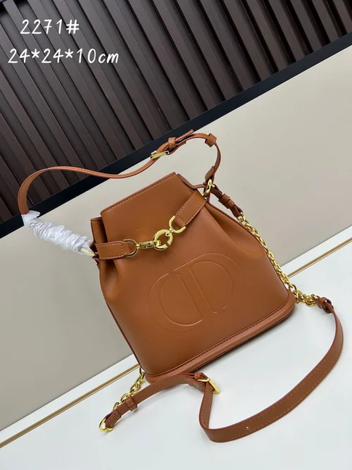 11 Dior Bucket Bag Small Drawstring Women Luxury Leather