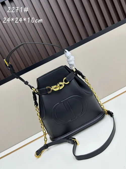 11 Dior Bucket Bag Small Drawstring Women Luxury Leather