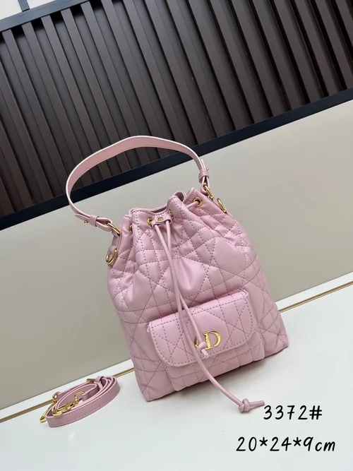 11 Dior Bucket Bag Small Drawstring Women Luxury Leather