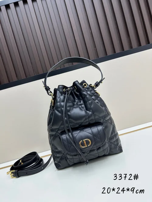 11 Dior Bucket Bag Small Drawstring Women Luxury Leather