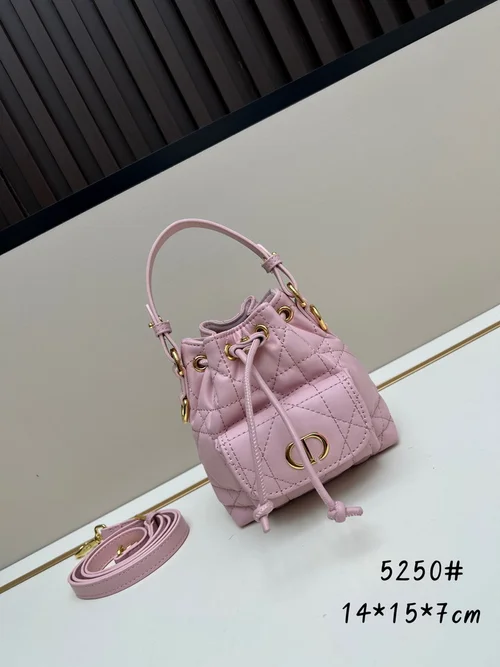 11 Dior Bucket Bag Small Drawstring Women Luxury Leather