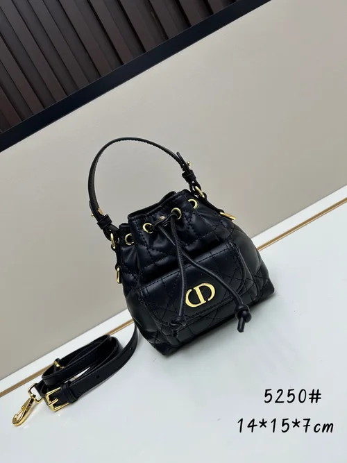 11 Dior Bucket Bag Small Drawstring Women Luxury Leather