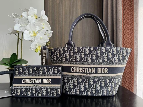 Dior Original Basket Woven Tote Authentic Luxury Designer