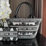 Dior Original Basket Woven Tote Authentic Luxury Designer