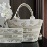 Dior Original Basket Woven Tote Authentic Luxury Designer