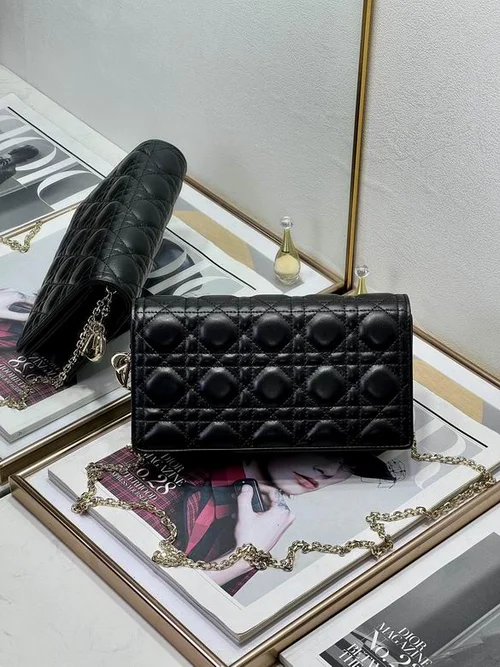 Dior Original Women's Wallet Authentic Oblique Canvas Luxury