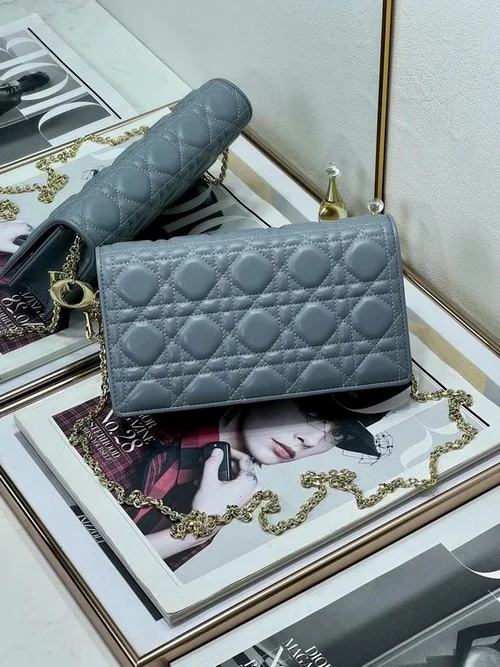 Dior Original Women's Wallet Authentic Oblique Canvas Luxury