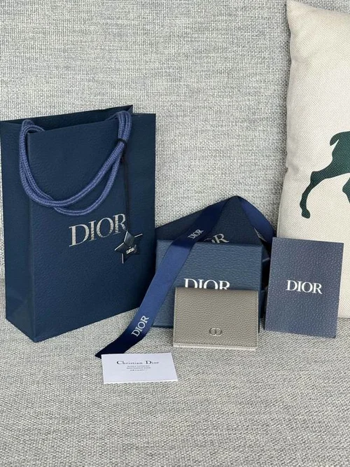 Dior Original Women's Wallet Authentic Oblique Canvas Luxury