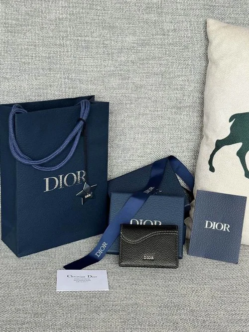 Dior Original Women's Wallet Authentic Oblique Canvas Luxury