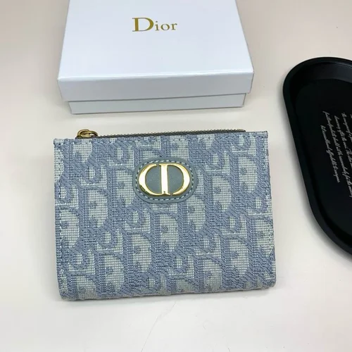 Dior Original Women's Wallet Authentic Oblique Canvas Luxury