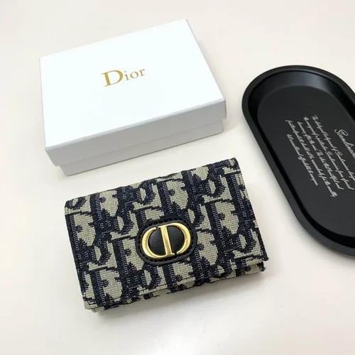 Dior Original Women's Wallet Authentic Oblique Canvas Luxury