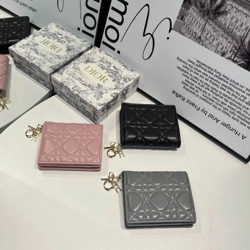 Dior Original Women's Wallet Authentic Oblique Canvas Luxury