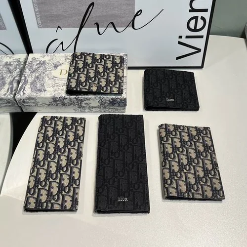 Dior Original Women's Wallet Authentic Oblique Canvas Luxury