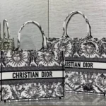 Dior Original Book Tote Large Authentic Embroidery Luxury