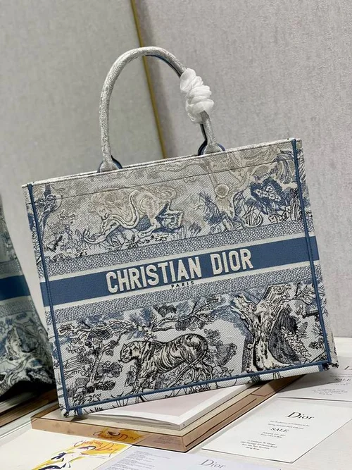 Dior Original Book Tote Large Authentic Embroidery Luxury