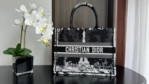 Dior Original Book Tote Large Authentic Embroidery Luxury