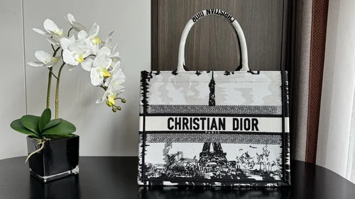 Dior Original Book Tote Large Authentic Embroidery Luxury